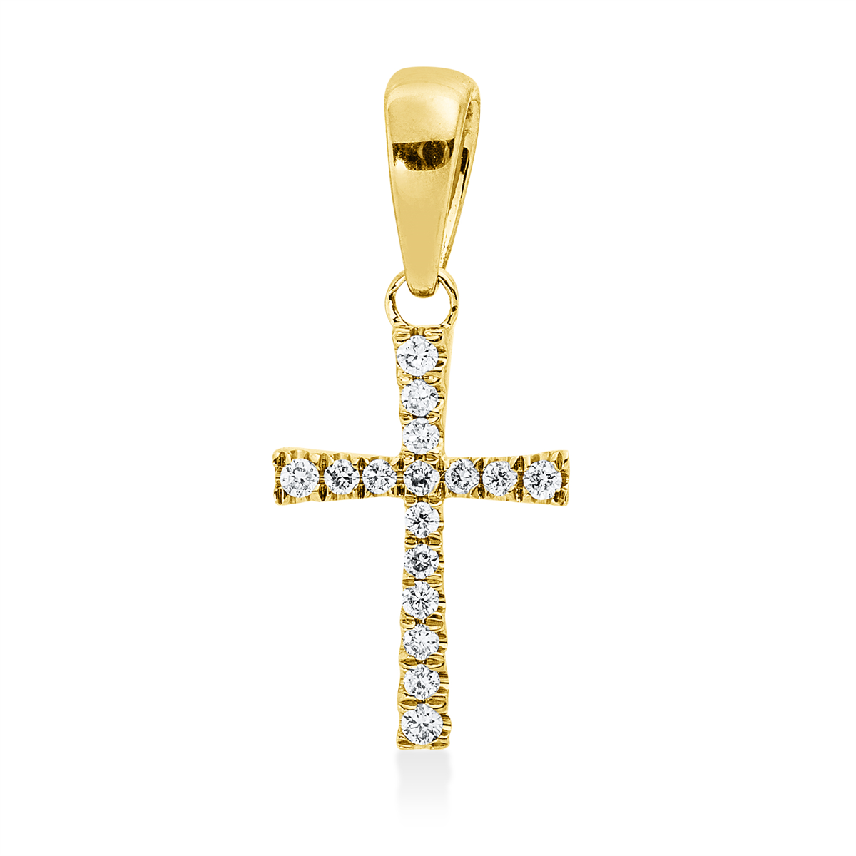 3I400G Anhänger Gelbgold 18kt 0,06 Diamantschmuck mit 16 Diamanten - 3I400 – Bild 1