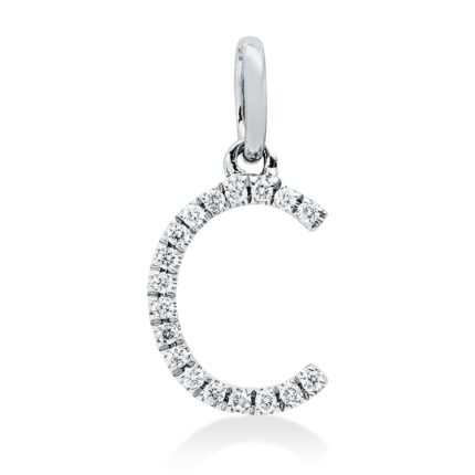 Anhänger Weißgold 18kt 0,04 Diamantschmuck mit 18 Diamanten - 3I404