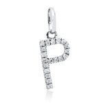 Anhänger Weißgold 18kt 0,05 Diamantschmuck mit 19 Diamanten - 3I405