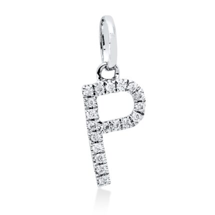 Anhänger Weißgold 18kt 0,05 Diamantschmuck mit 19 Diamanten - 3I405