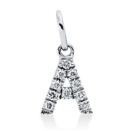 Anhänger Weißgold 18kt 0,05 Diamantschmuck mit 10 Diamanten - 3I409