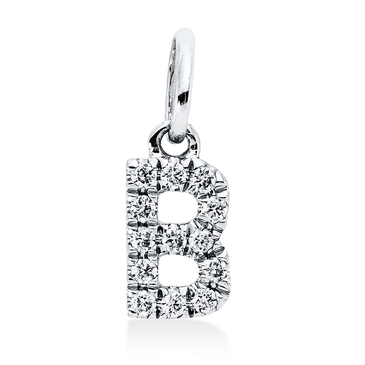 3I410W Anhänger Weißgold 18kt 0,06 Diamantschmuck mit 13 Diamanten - 3I410 – Bild 1