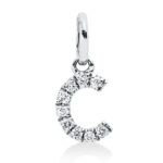 Anhänger Weißgold 18kt 0,04 Diamantschmuck mit 9 Diamanten - 3I411