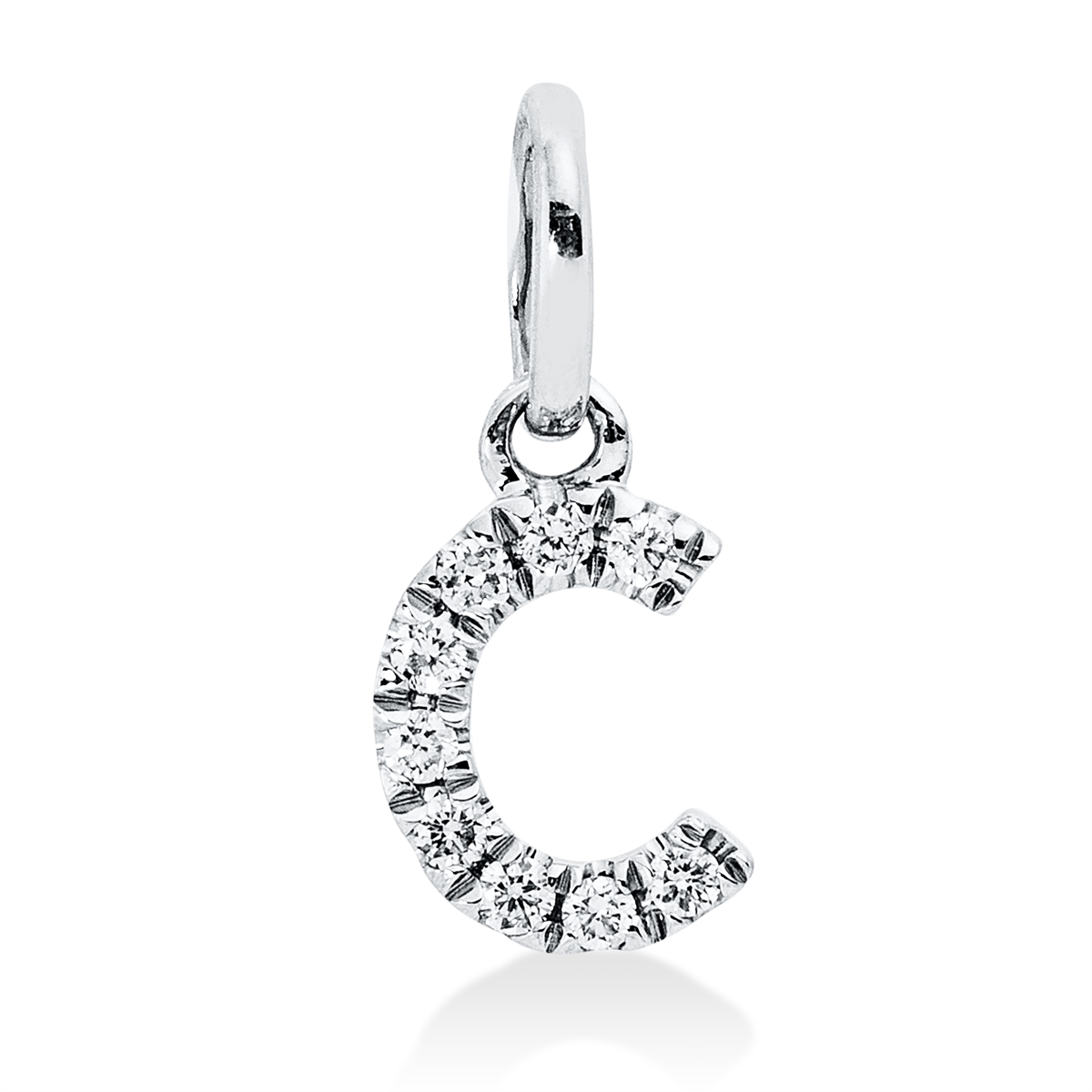 3I411W Anhänger Weißgold 18kt 0,04 Diamantschmuck mit 9 Diamanten - 3I411 – Bild 1