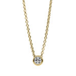 Collier Zarge Gelbgold 18kt 0,10 Diamantschmuck mit 1 Diamanten - 4B664