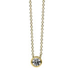 Collier Zarge Gelbgold 18kt 0,20 Diamantschmuck mit 1 Diamanten - 4B666