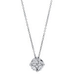 Collier Weißgold 18kt 0,55 Diamantschmuck mit 8 Diamanten - 4F472