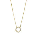 Collier Gelbgold 18kt 0,08 Diamantschmuck mit 18 Diamanten - 4H493