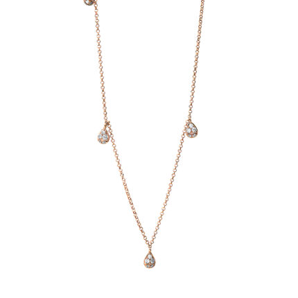 Collier Rosegold 18kt 0,34 Diamantschmuck mit 35 Diamanten - 4I268