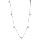 Collier Weißgold 18kt 0,90 Diamantschmuck mit 21 Diamanten - 4J206