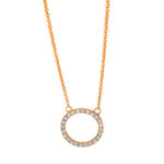 Collier Rosegold 18kt 0,11 Diamantschmuck mit 24 Diamanten - 4J516