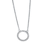 Collier Weißgold 18kt 0,11 Diamantschmuck mit 24 Diamanten - 4J516