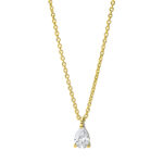 Collier 3er-Krappe Gelbgold 18kt 0,20 Diamantschmuck mit 1 Diamanten - 4J570