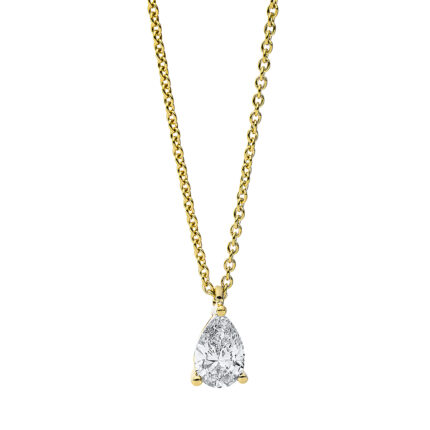 Collier 3er-Krappe Gelbgold 18kt 0,41 Diamantschmuck mit 1 Diamanten - 4J572