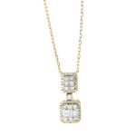 Collier Gelbgold 18kt 1,01 Diamantschmuck mit 61 Diamanten - 4J847