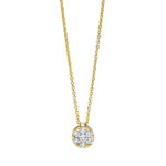 Collier Gelbgold 18kt 0,26 Diamantschmuck mit 7 Diamanten - 4K433