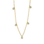 Collier Gelbgold 18kt 0,36 Diamantschmuck mit 5 Diamanten - 4L000