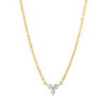 Collier Gelbgold 18kt 0,07 Diamantschmuck mit 3 Diamanten - 4L282