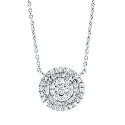 Collier Weißgold 18kt 0,49 Diamantschmuck mit 66 Diamanten - 4L420