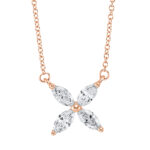 Collier Rosegold 18kt 0,39 Diamantschmuck mit 4 Diamanten - 4L628
