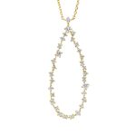 Collier Gelbgold 18kt 0,64 Diamantschmuck mit 31 Diamanten - 4N284