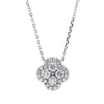 Collier Weißgold 18kt 0,60 Diamantschmuck mit 25 Diamanten - 4N525