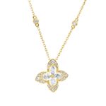 Collier Gelbgold 18kt 0,44 Diamantschmuck mit 26 Diamanten - 4O057