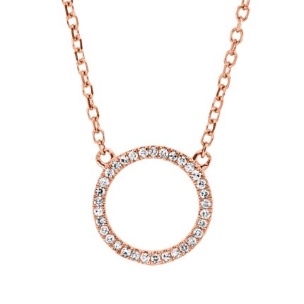 Collier Rosegold 18kt 0,05 Diamantschmuck mit 33 Diamanten - 4O287