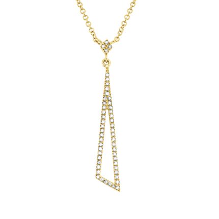 Collier Gelbgold 18kt 0,13 Diamantschmuck mit 52 Diamanten - 4O305