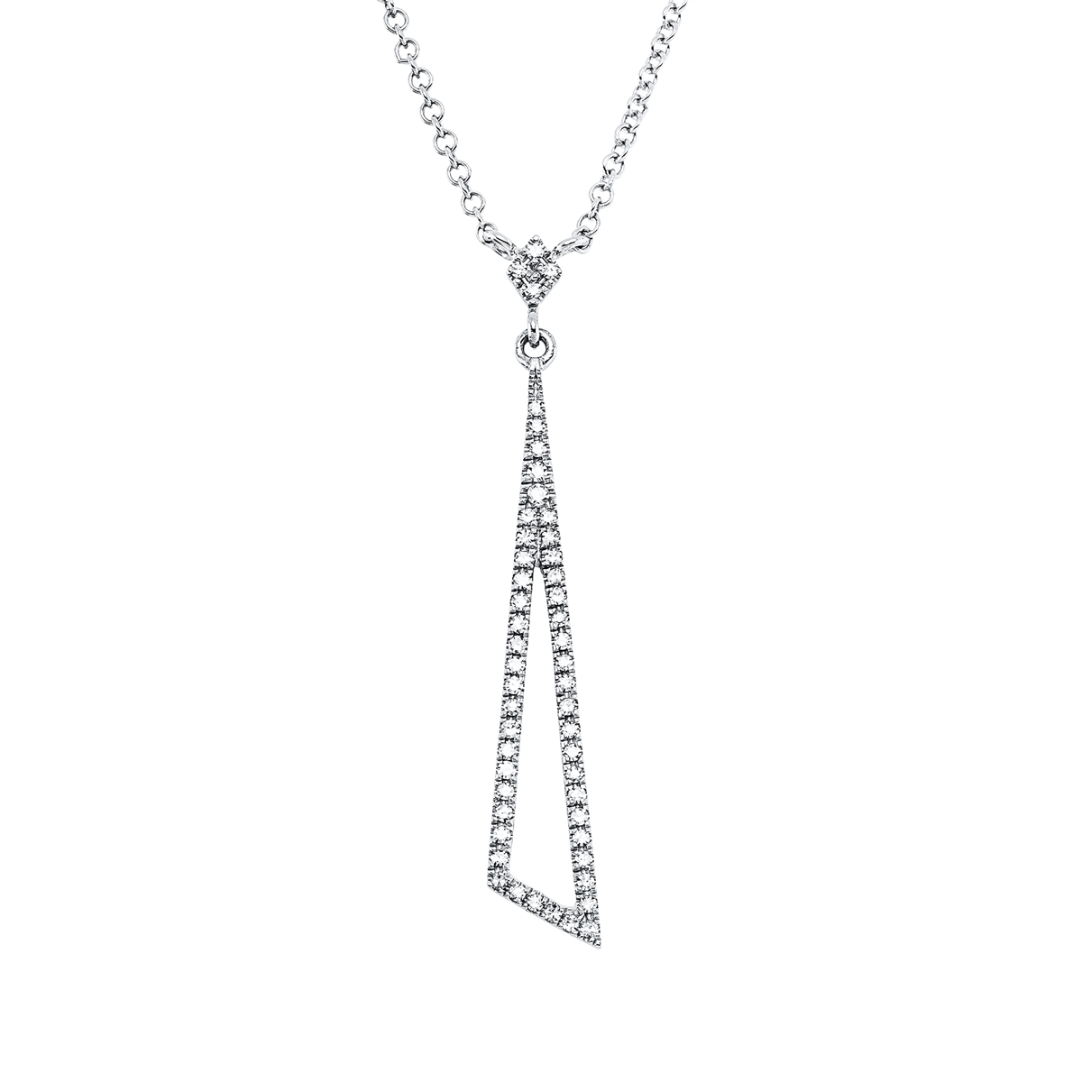 4O305W Collier Weißgold 18kt 0,13 Diamantschmuck mit 52 Diamanten - 4O305 – Bild 1