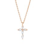 Collier Rosegold 18kt 0,25 Diamantschmuck mit 5 Diamanten - 4O806