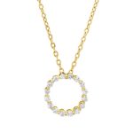 Collier Gelbgold 18kt 0,17 Diamantschmuck mit 16 Diamanten - 4O807