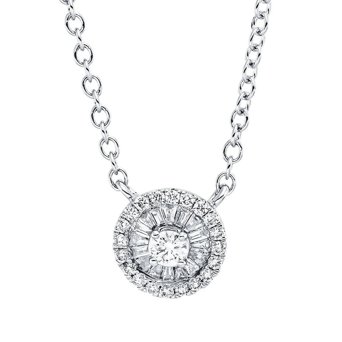 4O818W Collier Weißgold 18kt 0,20 Diamantschmuck mit 37 Diamanten - 4O818 – Bild 1