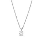 Collier Weißgold 18kt 0,30 Diamantschmuck mit 1 Diamanten - 4P092