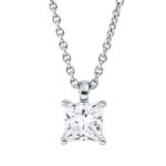 Collier Weißgold 18kt 0,33 Diamantschmuck mit 1 Diamanten - 4P101