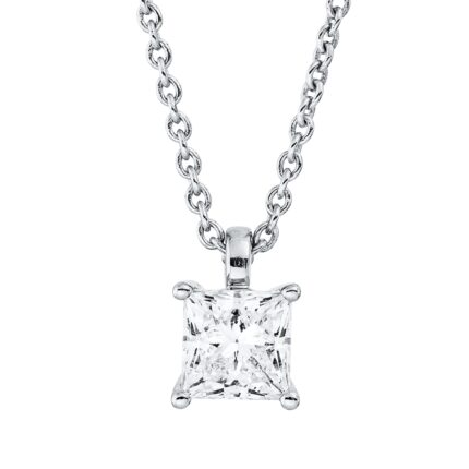 Collier Weißgold 18kt 0,33 Diamantschmuck mit 1 Diamanten - 4P101