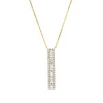 Collier Gelbgold 18kt 0,65 Diamantschmuck mit 59 Diamanten - 4P313