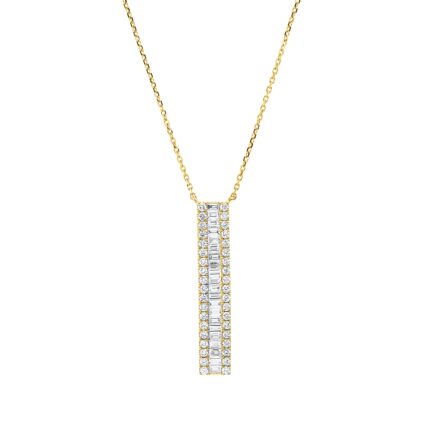 Collier Gelbgold 18kt 0,65 Diamantschmuck mit 59 Diamanten - 4P313