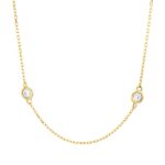 Collier Zarge Gelbgold 18kt 0,34 Diamantschmuck mit 9 Diamanten - 4P316