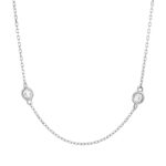 Collier Zarge Weißgold 18kt 0,35 Diamantschmuck mit 9 Diamanten - 4P316