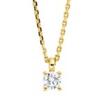 Collier 4er-Krappe Gelbgold 18kt 0,25 Diamantschmuck mit 1 Diamanten - 4P351