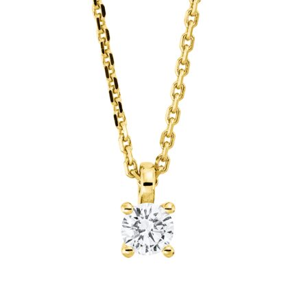 Collier 4er-Krappe Gelbgold 18kt 0,25 Diamantschmuck mit 1 Diamanten - 4P351