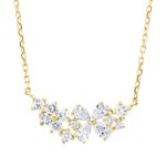 Collier Gelbgold 18kt 0,47 Diamantschmuck mit 14 Diamanten - 4P423