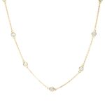 Collier Zarge Gelbgold 18kt 1,01 Diamantschmuck mit 14 Diamanten - 4P576