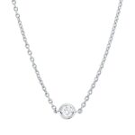 Collier Zarge Weißgold 18kt 0,08 Diamantschmuck mit 1 Diamanten - 4P595