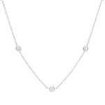 Collier Zarge Weißgold 18kt 0,77 Diamantschmuck mit 9 Diamanten - 4P597