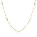Collier Gelbgold 18kt 0,46 Diamantschmuck mit 14 Diamanten - 4P602