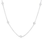 Collier Weißgold 18kt 0,46 Diamantschmuck mit 14 Diamanten - 4P602