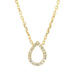Collier Gelbgold 18kt 0,04 Diamantschmuck mit 20 Diamanten - 4P610