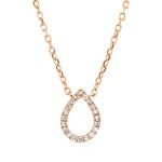 Collier Rosegold 18kt 0,04 Diamantschmuck mit 20 Diamanten - 4P610